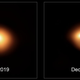 High-resolution images of Betelgeuse show the distribution of brightness in visible light on its surface before and during its darkening. Due to the asymmetry, the authors attributed the dimming to huge star spots.